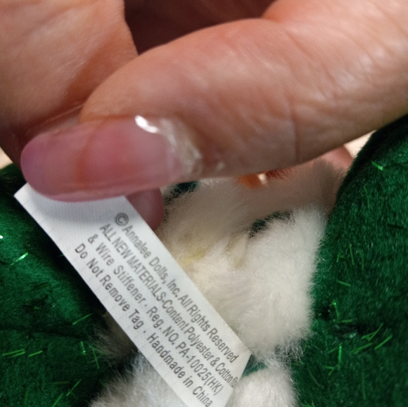 Annalee Mobilitee 14 in Green White Peppermint Twist Christmas Pixie Holiday Elf - Picture 2 of 16